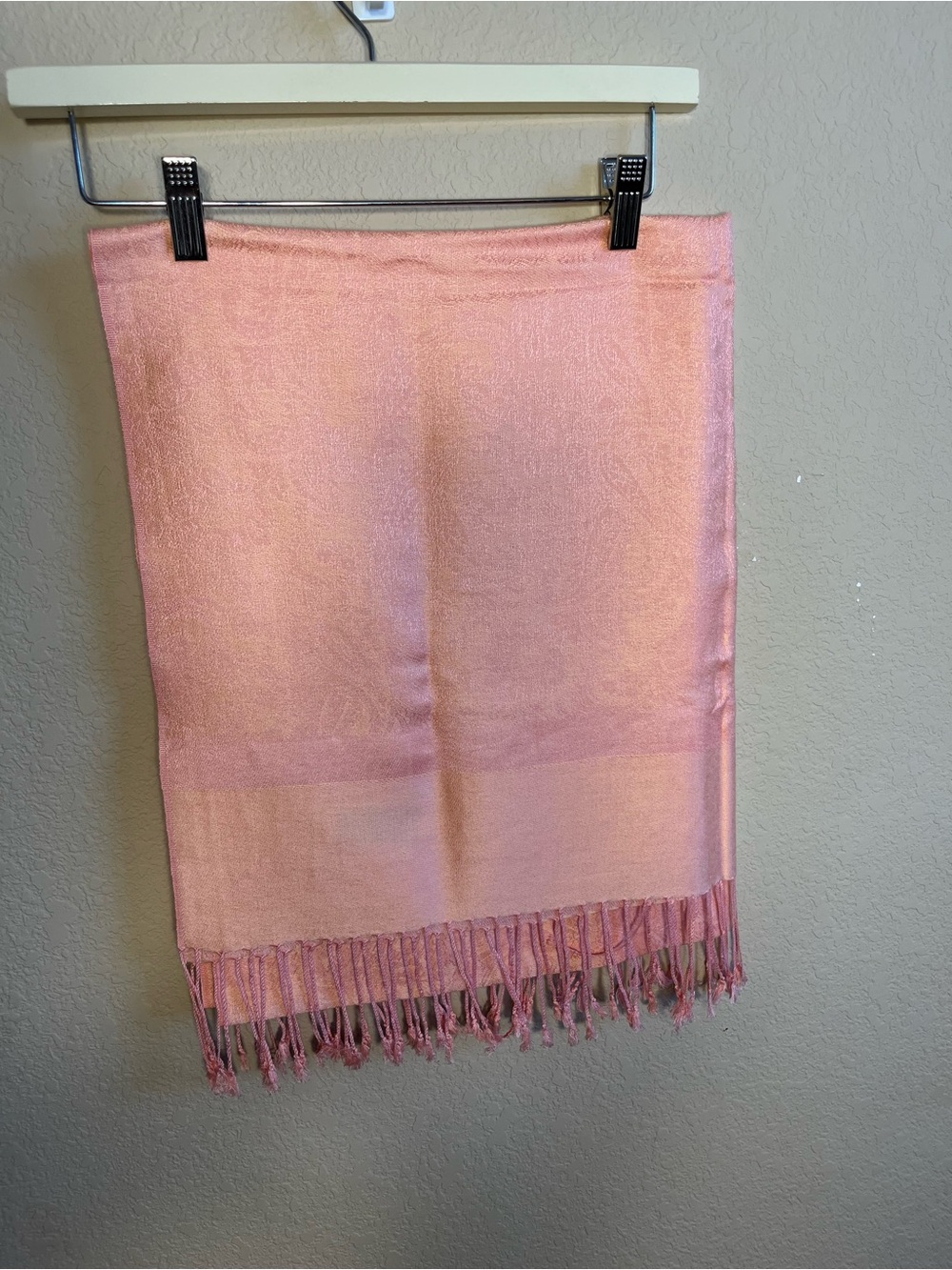 pashmina Pink Fringe Shawl Wrap